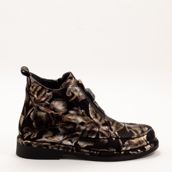 Дамски боти в черно и златисто