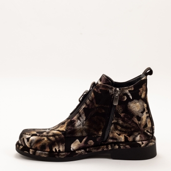 Дамски боти в черно и златисто