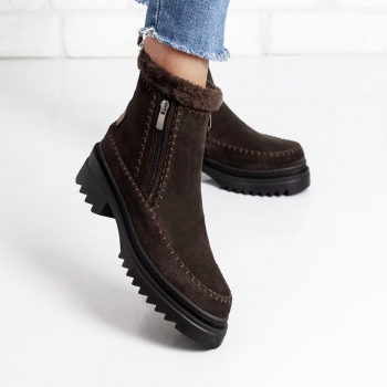 Дамски боти в кафяво