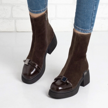 Дамски боти в кафяво