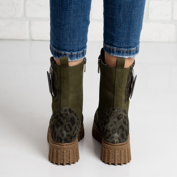 Дамски боти в тъмно зелено