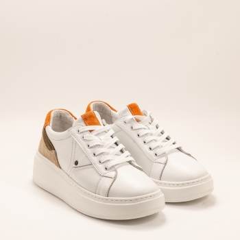 Дамски кецове в бяло и оранжево