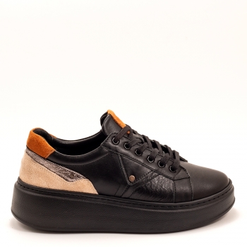 Дамски кецове в черно и оранжево