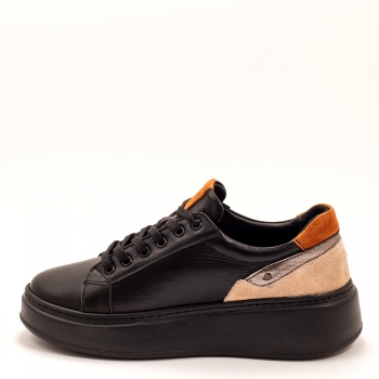 Дамски кецове в черно и оранжево