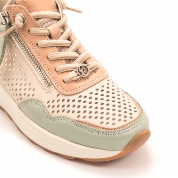 Дамски маратонки CARMELA в бежово и зелено