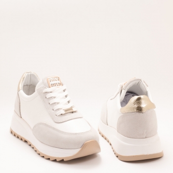 Дамски маратонки в бяло и сиво