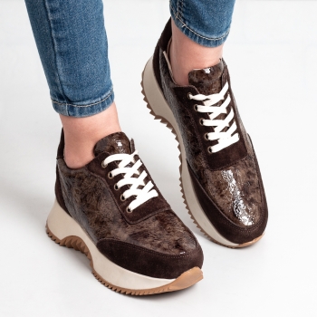 Дамски маратонки в кафяво