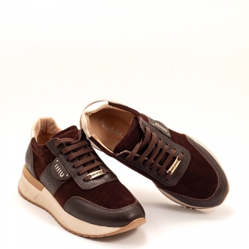 Дамски маратонки в кафяво