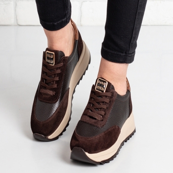 Дамски маратонки в кафяво