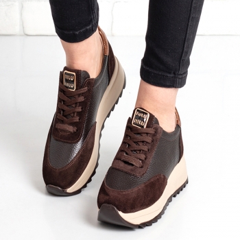 Дамски маратонки в кафяво