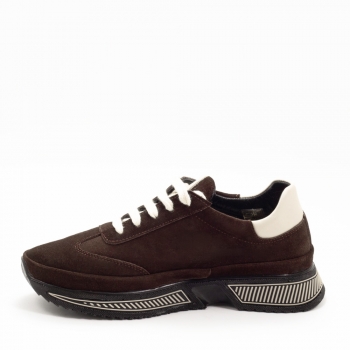 Дамски маратонки в кафяво и бежово