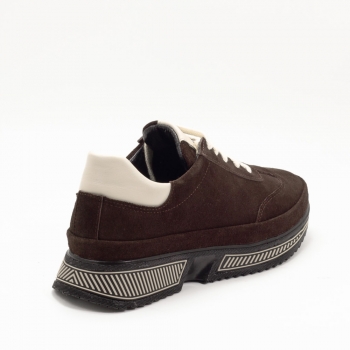 Дамски маратонки в кафяво и бежово