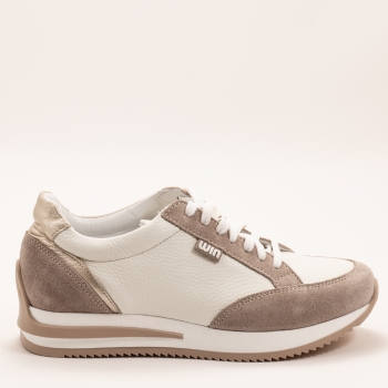 Дамски маратонки в светло бежово и тъмно бежово