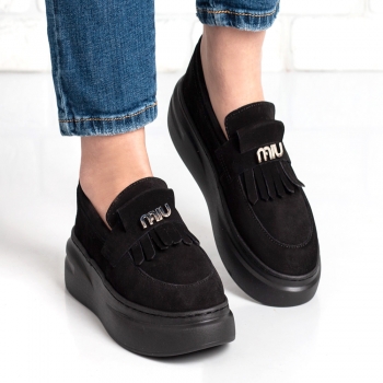 Дамски мокасини в черно