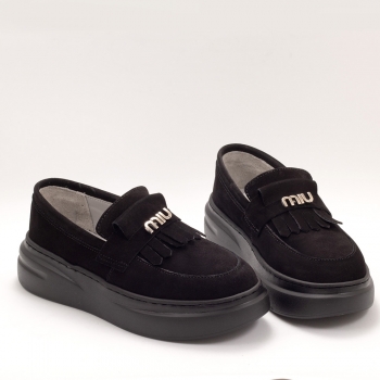 Дамски мокасини в черно