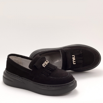 Дамски мокасини в черно