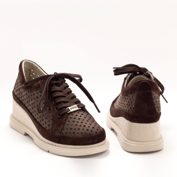 Дамски обувки на платформа в кафяво