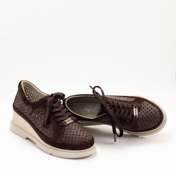 Дамски обувки на платформа в кафяво