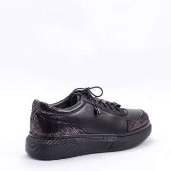 Дамски обувки в черно и бронз